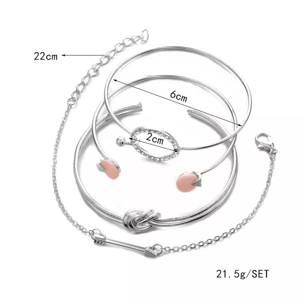 NWT 4 Piece Boutique Bangle Bracelet Stack Set - Picture 7 of 7